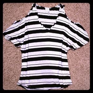 SOLD | B&W Striped Ella Moss Shirt